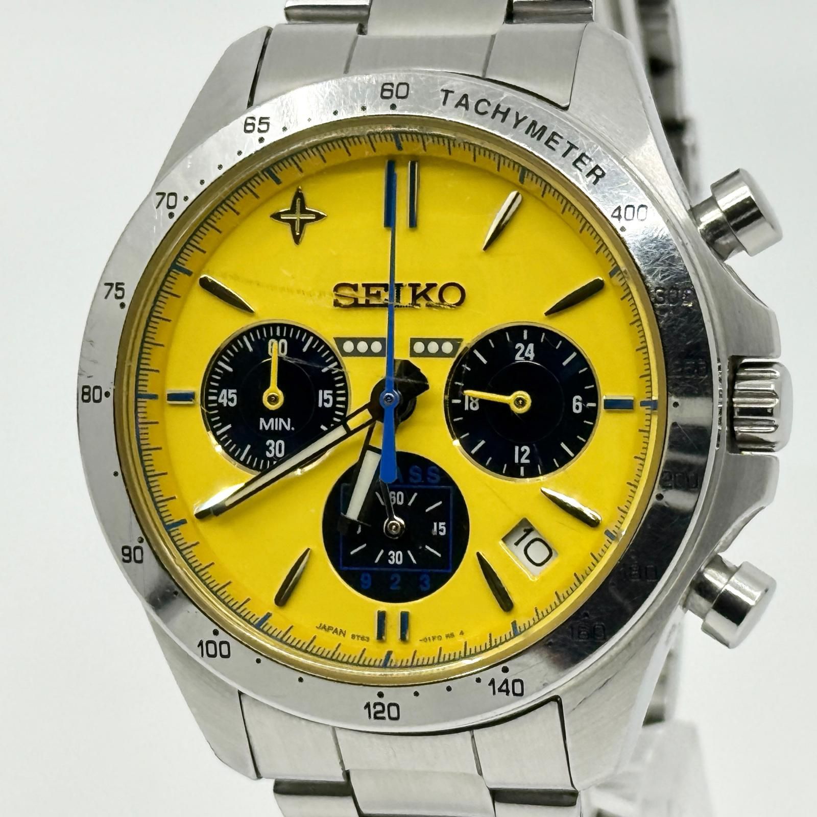 SEIKO セイコー 923形 ドクターイエロー 運行20周年記念ウォッチ 8T63-01E0 イエロー QZ メンズ 腕時計 稼働品