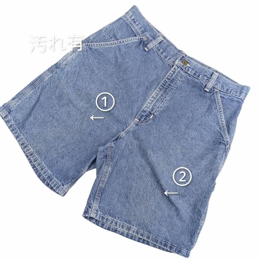 キ*ム様 Carhartt WU1998 34 ライトブルー ショートパンツ 90s〜00s Carhartt カーハート ショートパンツ 古着 ブルー系 ウール