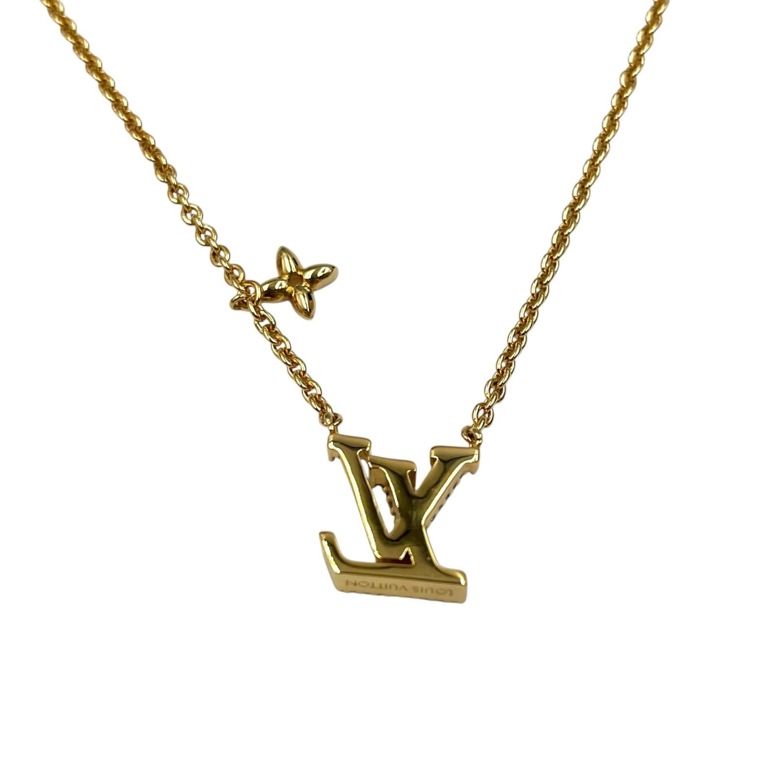 ルイヴィトン LOUIS VUITTON ネックレス コリエ LV アイコニック