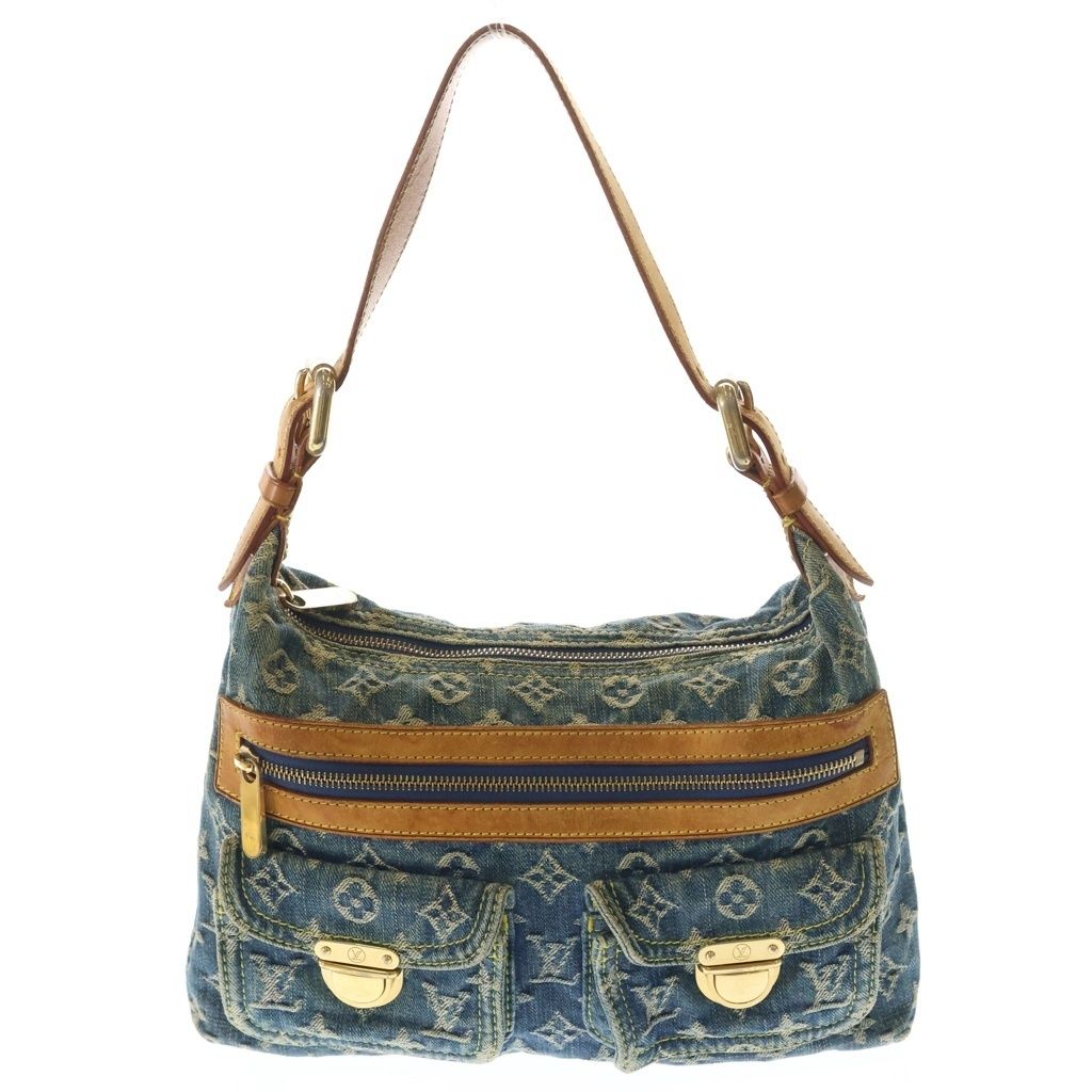LOUIS VUITTON (ルイヴィトン) モノグラム バギーPM デニム ハンドバッグ インディゴ レディース M95049 /1L1005