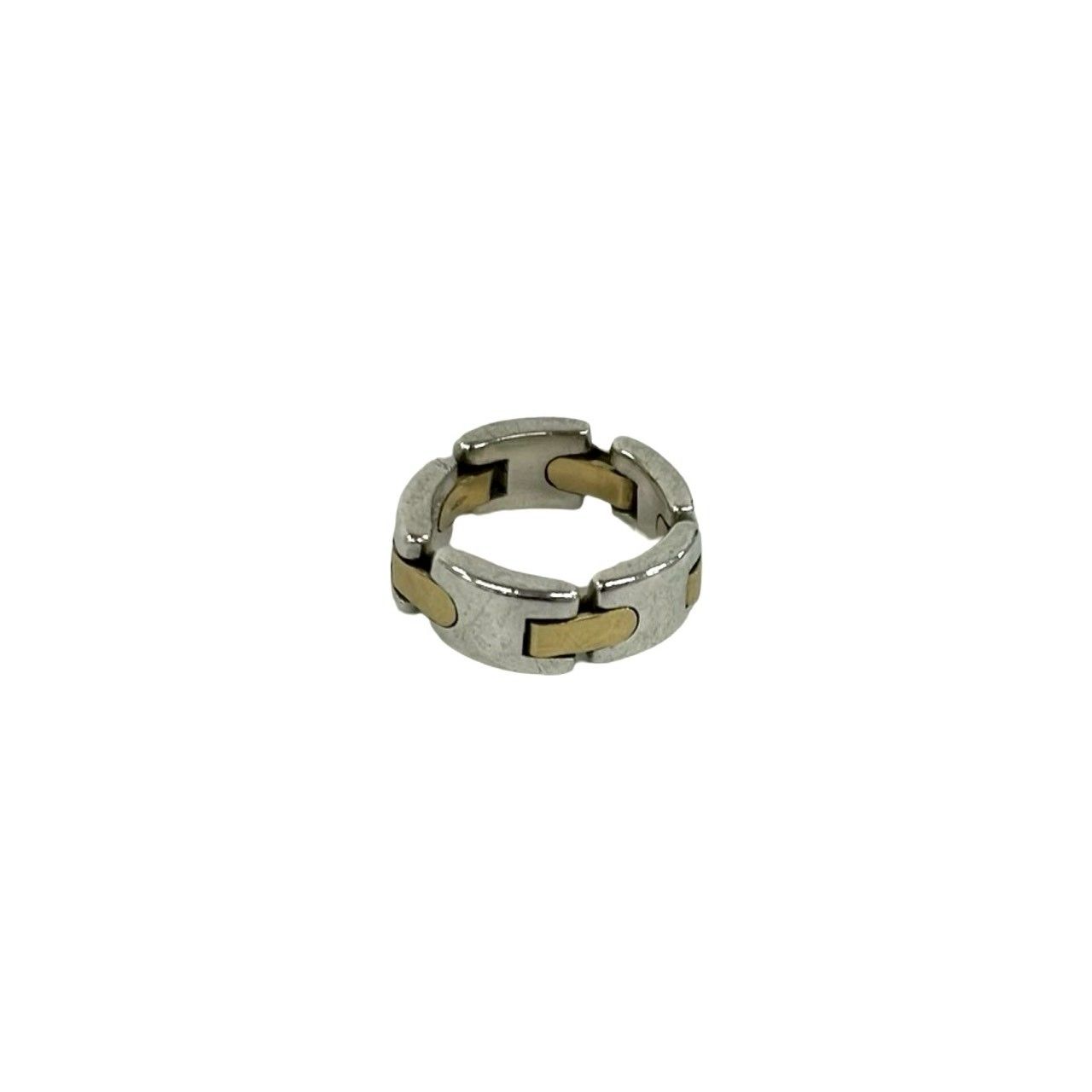 極 美品 TIFFANY&Co. ティファニー Hリンク コンビ リング シルバー925 