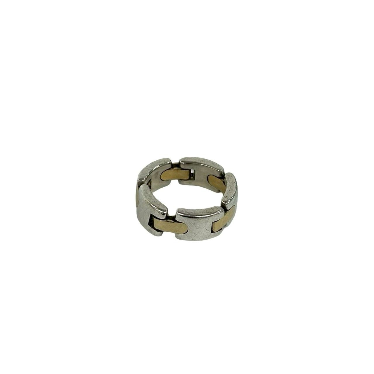極 美品 TIFFANY&Co. ティファニー Hリンク コンビ リング シルバー925 