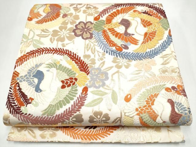 平和屋着物●全通柄袋帯　唐織　平安京唐錦　金糸　正絹　逸品　CABI0089hy