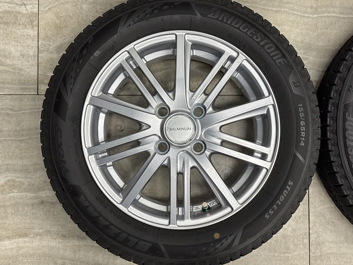 ホンダ車専用設計】バルミナ 14in 4.5J +45 PCD100 ブリヂストン