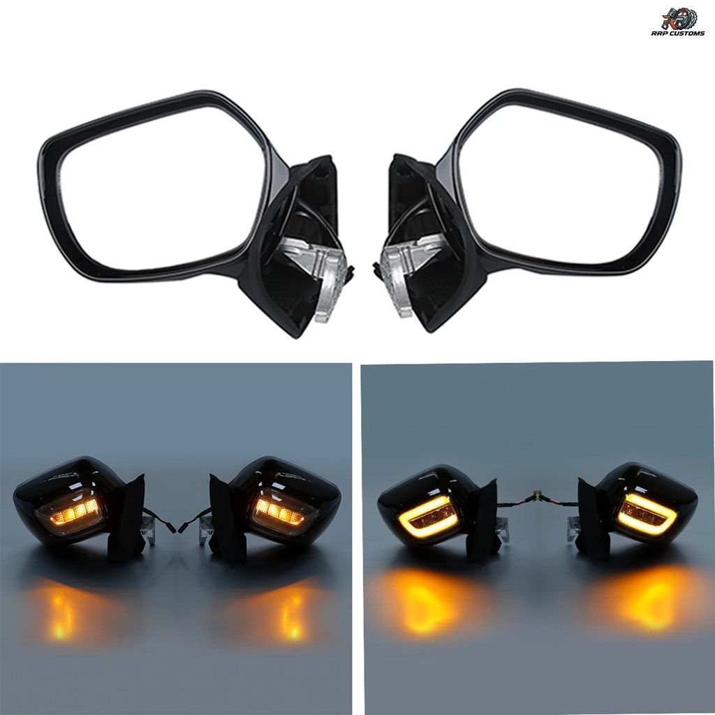 ホンダ GL1800 F6B 2013-2017 用 LED ウインカー付きリアビューミラー（左右セット）