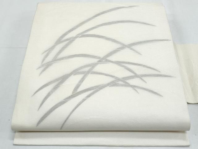 平和屋着物＊夏物　九寸名古屋帯　芝草文　正絹　逸品　CABH8187fb