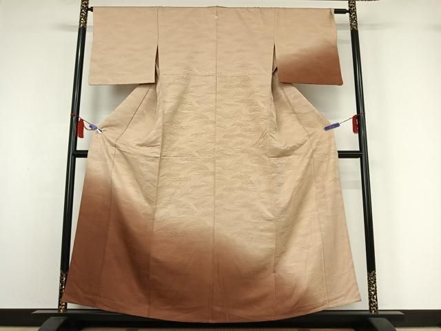 平和屋着物▽訪問着　単衣　霞文　正絹　逸品　AABI7048jh
