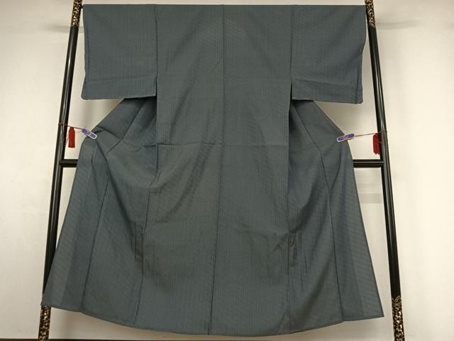 平和屋着物▽男性　お召　単衣　変わり縞　正絹　逸品　AABI7052jh 平和屋着物▽男性 お召 単衣 変わり縞 正絹 逸品 AABI7052jh