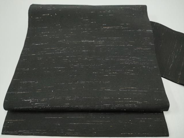 平和屋着物●全通柄　九寸名古屋帯　紬地　霞文　金糸　正絹　逸品　CABG6223hy