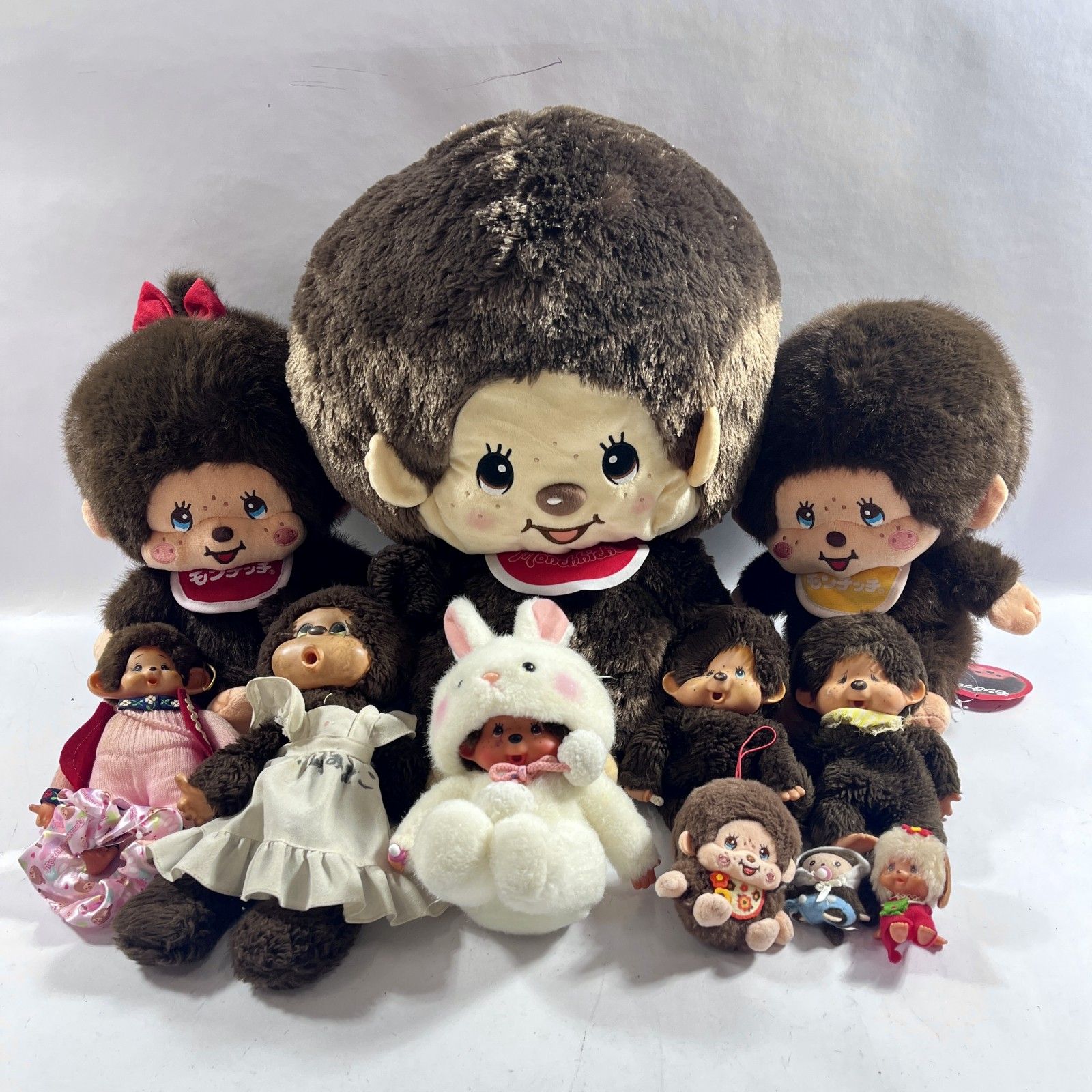 ★ monchhichi モンチッチ グッズ まとめ商品 ぬいぐるみ マスコット ストラップ シュシュ など 現状品 1.85kg