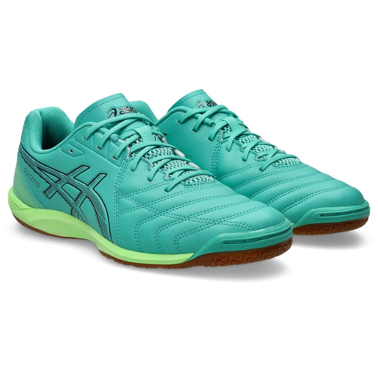 アシックス（asics） フットサルシューズ CALCETTO WD 9 オーロラ グリーン/ミッドナイト 1113A037-300