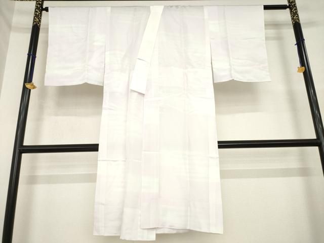 平和屋着物●長襦袢　無双仕立て　段違い文様　正絹　逸品　AABI6924ck