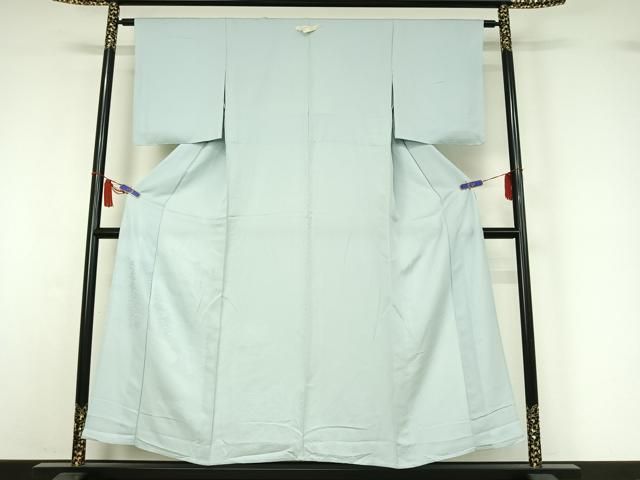 平和屋着物▽無地絵羽訪問着　単衣　青海波地紋　秘色色　正絹　逸品　AABI7026jh