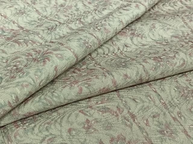 平和屋着物▽上質な小紋　単衣　流水花文　正絹　逸品　AABI7027jh