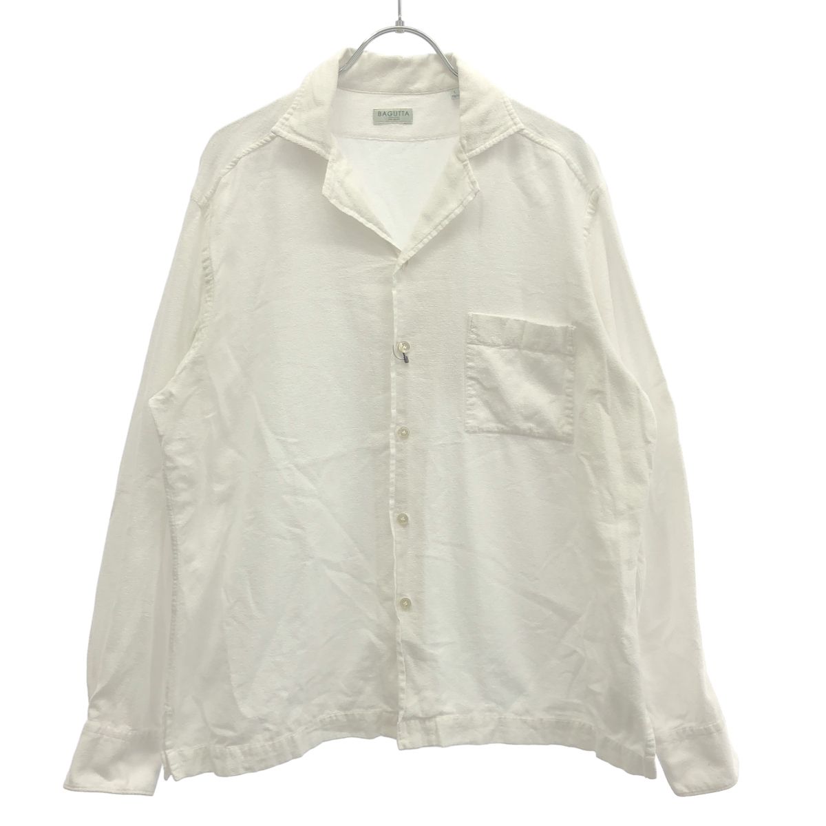 Bagutta バグッタ オープンカラーシャツ ALOHAK 07862 ホワイト L 8,360円