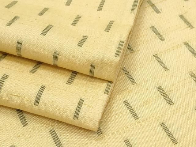 平和屋着物▽上質な紬　単衣　吉祥文　正絹　逸品　CABG2649th