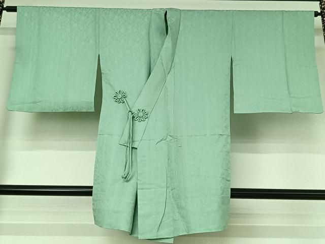 平和屋着物▽道中着　スリーシーズン　春夏秋　塵除け　草花文　正絹　逸品　AABI7041jh