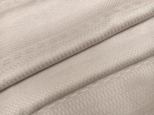 平和屋着物●ロートン織　道屯織　紬　練色　正絹　逸品　AABI6319ph