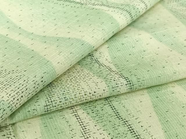平和屋着物▽上質な紬　単衣　立涌文　正絹　逸品　AABI7000jh