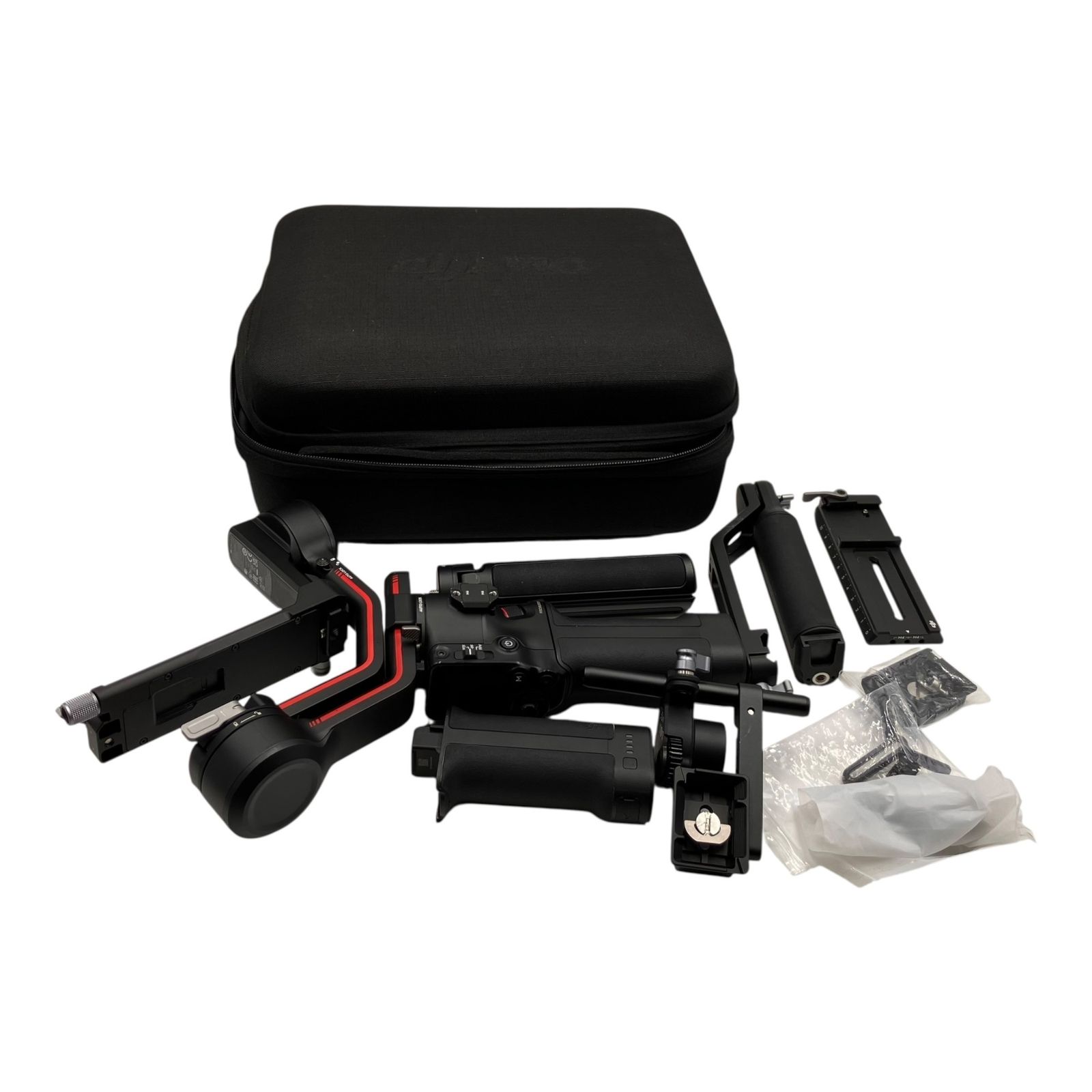■DJI RS 3 3軸ジンバル スタビライザー 動作確認済み バッテリー2本 ケース付 クイックリリースプレート 三脚グリップ付2573007,2573007