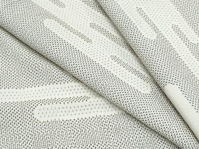 平和屋着物▽本塩沢 単衣 エ霞文 正絹 逸品 CABG2622th