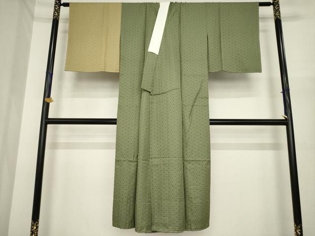 平和屋着物●長襦袢　無双仕立て　麻の葉文様　正絹　逸品　未使用　AABI6916ck