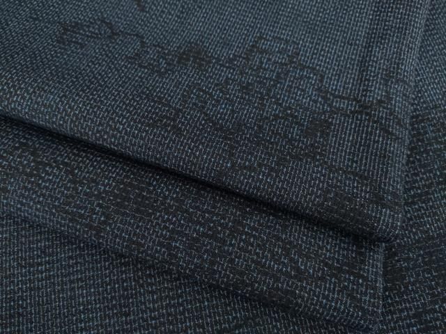 平和屋着物●結城紬　蔦草文　正絹　逸品　AABI6919ck