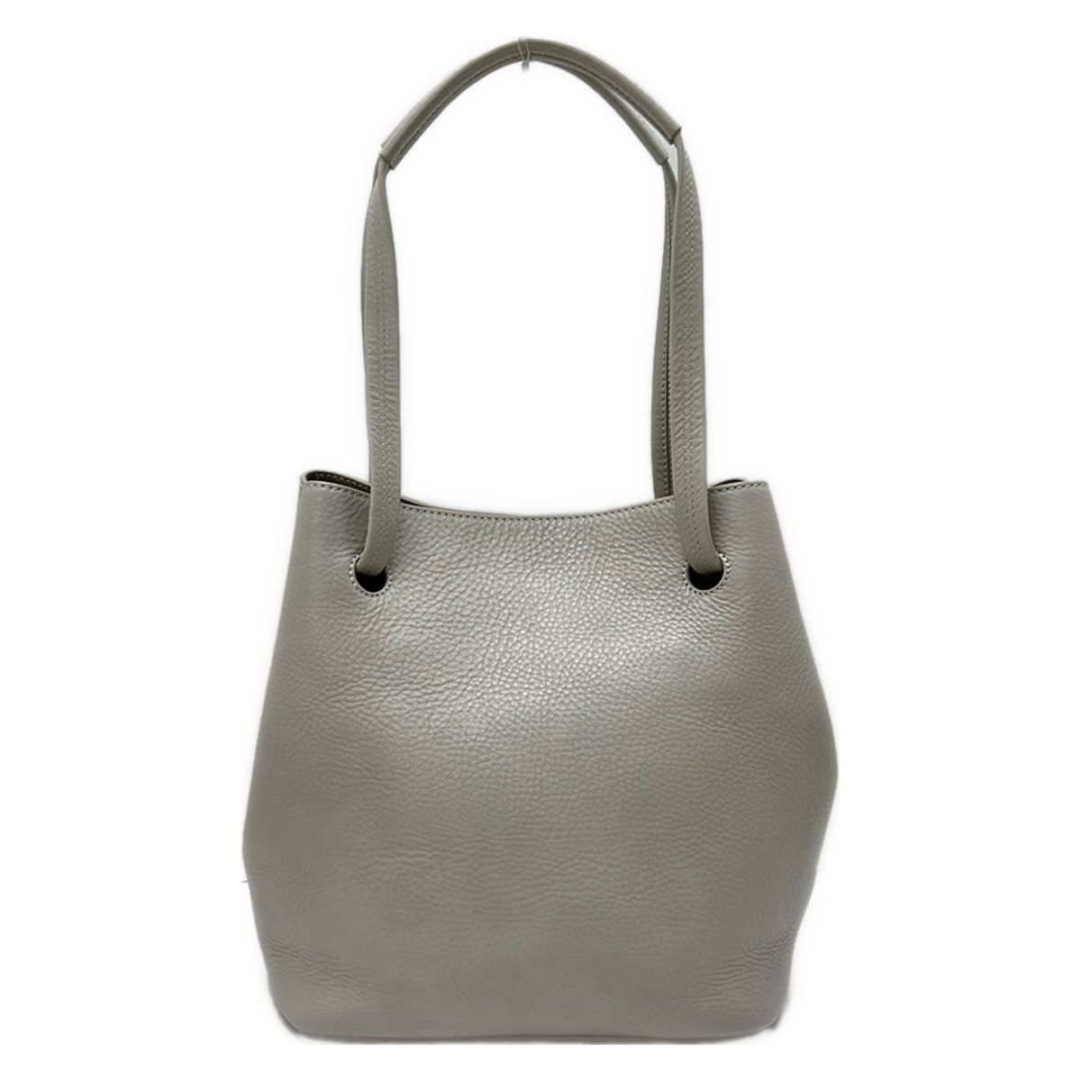ヒロフ【HIROFU】 ショルダーバッグ　グレー　美品 HIROFU(ヒロフ) ショルダーバッグ美品 - グレーベージュ レザー - メルカリ