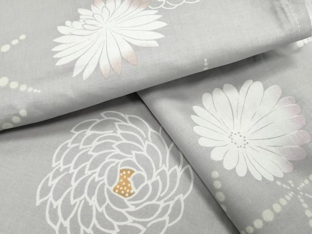 平和屋着物∴夏物　浴衣　舞菊文　綿　逸品　CABG4194gh