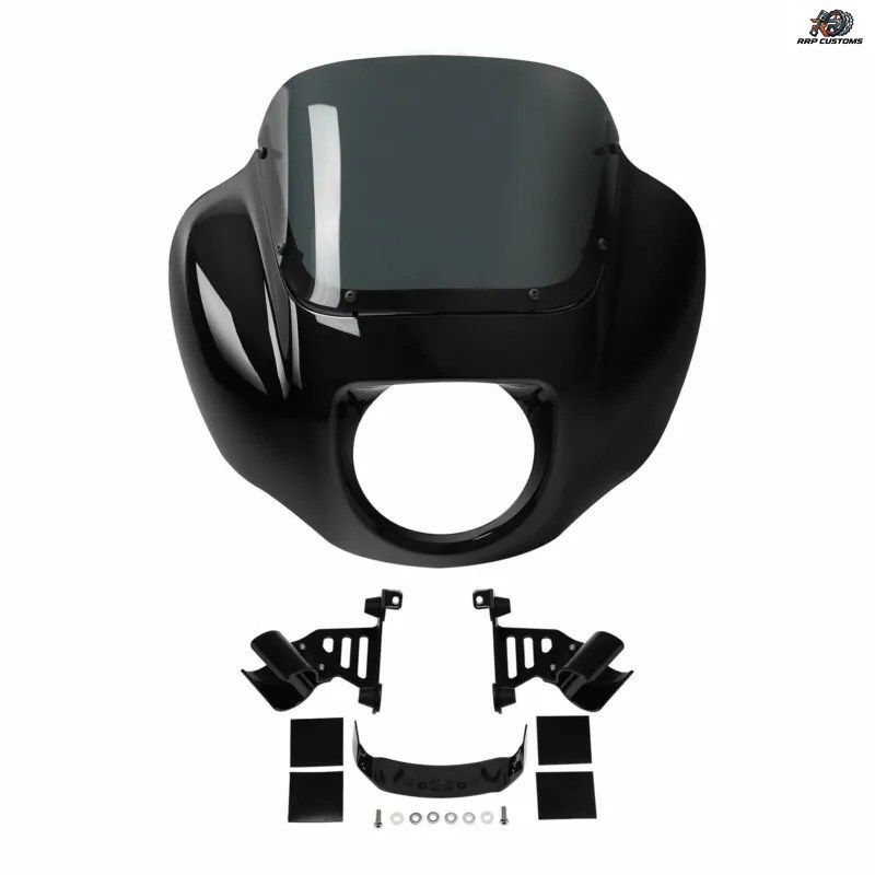 ヘッドライトフェアリングウィンドシールドブラケット ハーレー ソフテイル スタンダード ストリートボブ ローライダー FXST FXBB FXLR 201
