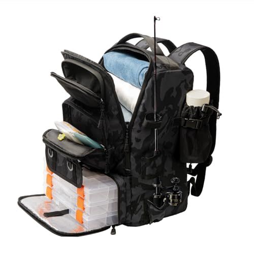 [Hp hope] 釣り リュック 大容量 釣り バッグ 5way 防水 釣り バッグ 多機能 15.6インチ バックパック 撥水加工 476f02bf