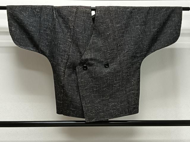 平和屋着物＃男性　和装コート　葉尽くし　CABG3752ua