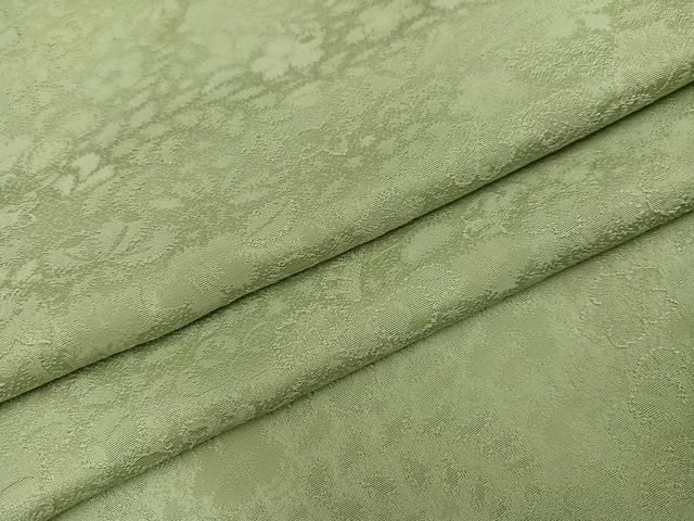 平和屋着物●上質な色無地　辻が花地紋　枯草色　さが美扱い　正絹　逸品　未使用　AABI6317ph