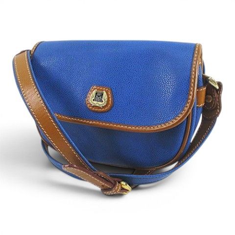ランセル LANCEL ポシェット ショルダーバッグ クロスボディ 斜めがけ ブルー レザー イタリア製