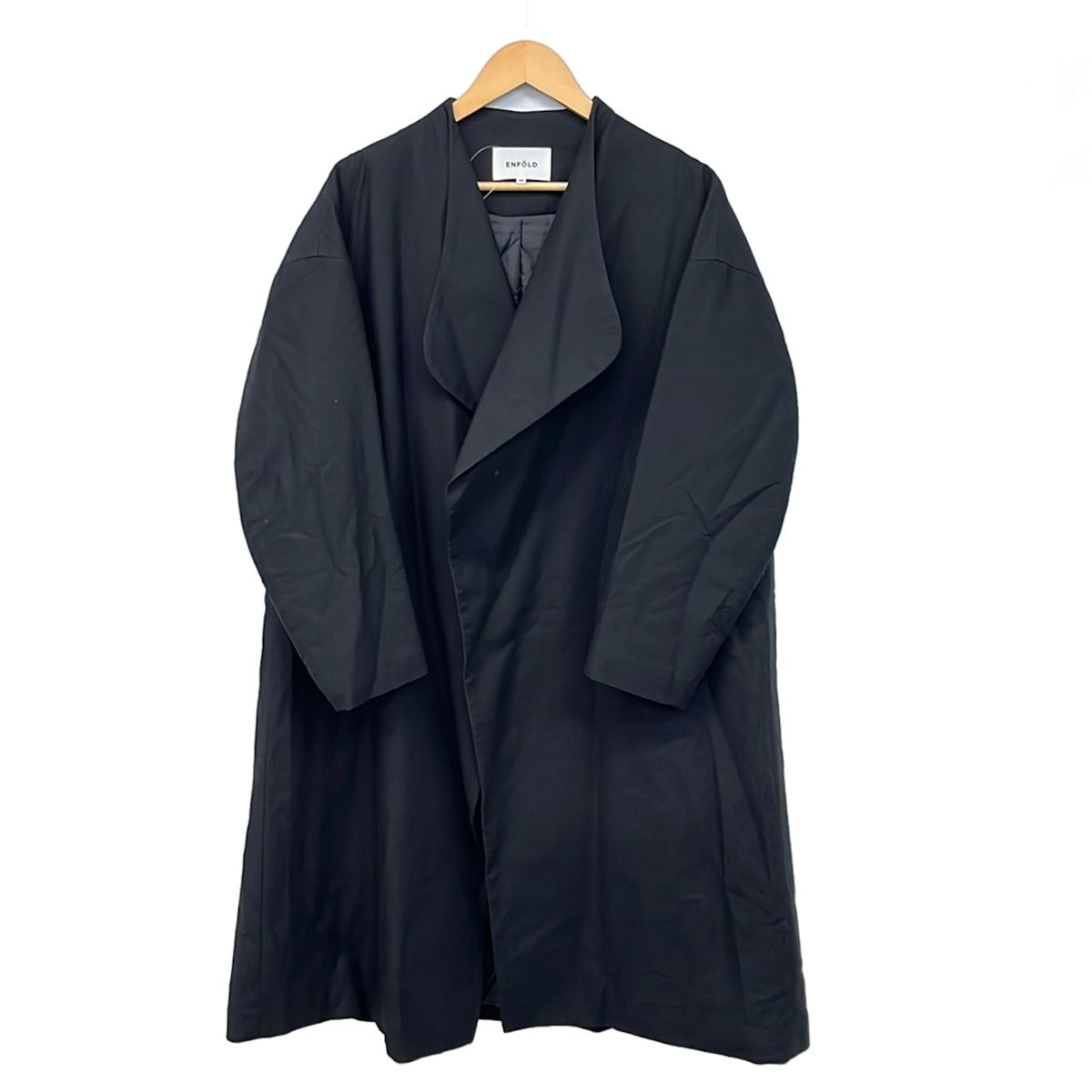 ENFOLD(エンフォルド) コート サイズ38 M レディース美品 - 黒 長袖/中綿/秋/冬