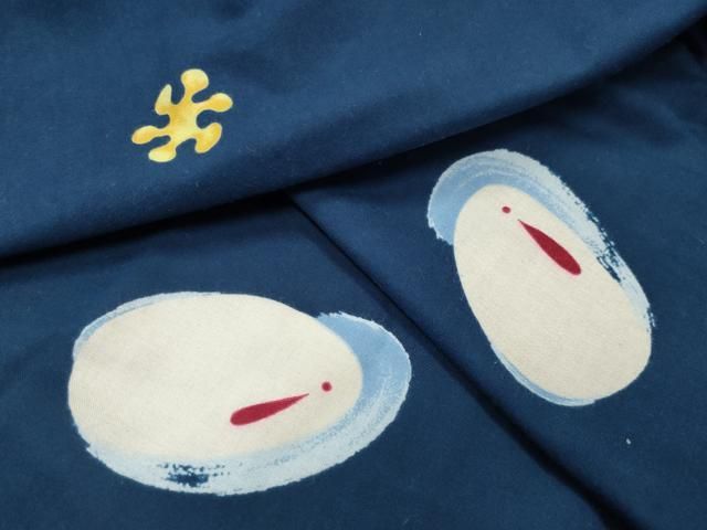 平和屋着物∴夏物　浴衣　兎　綿　逸品　CABG4159gh