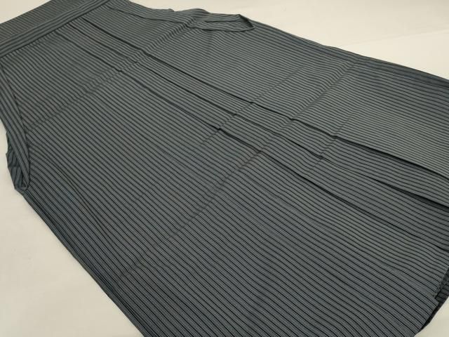 平和屋着物＊夏物　男性　馬乗り袴　縞　正絹　逸品　AABI6659jd