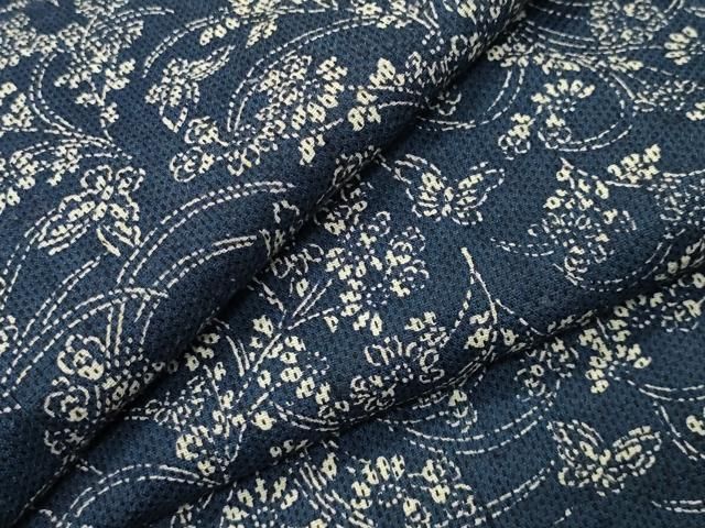 平和屋着物∴夏物　浴衣　舞蝶花文　綿　逸品　CABG4178gh