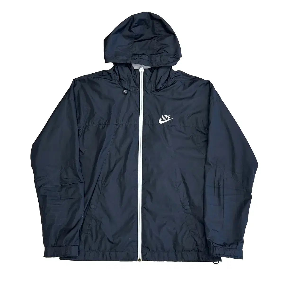M NIKE ブラック フード ウィンドブレーカー