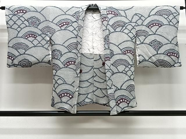 平和屋着物∞羽織　総絞り　青海波　正絹　逸品　CABG3687ua