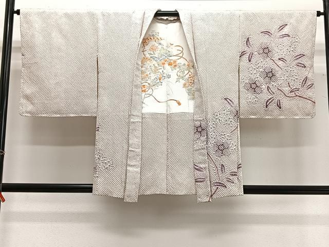 平和屋着物∞羽織　総絞り　草花文　正絹　逸品　未使用　CABG3704ua