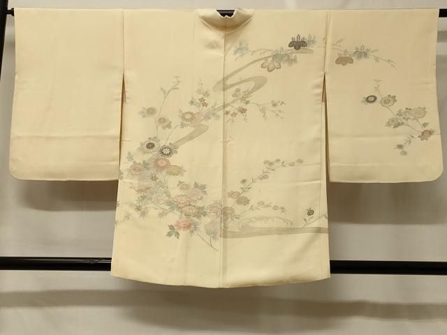 平和屋着物＃羽織　寿光織　草花文　金糸　正絹　逸品　CABF9110in