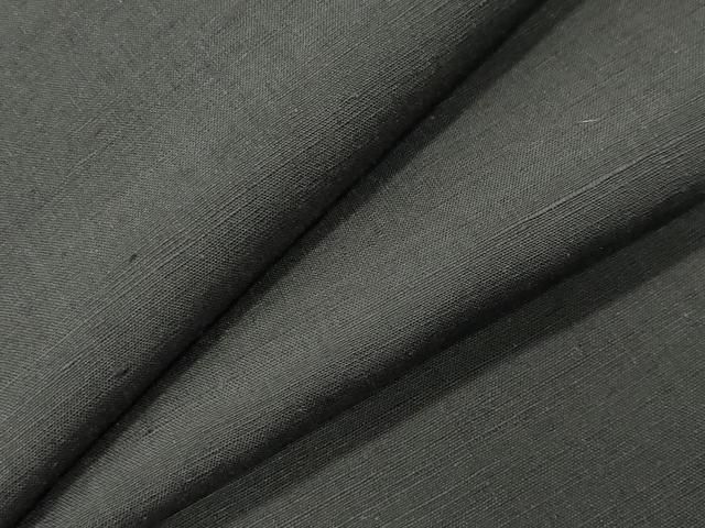 平和屋着物●結城紬　色無地　藍墨茶色　正絹　逸品　CABD9461gh