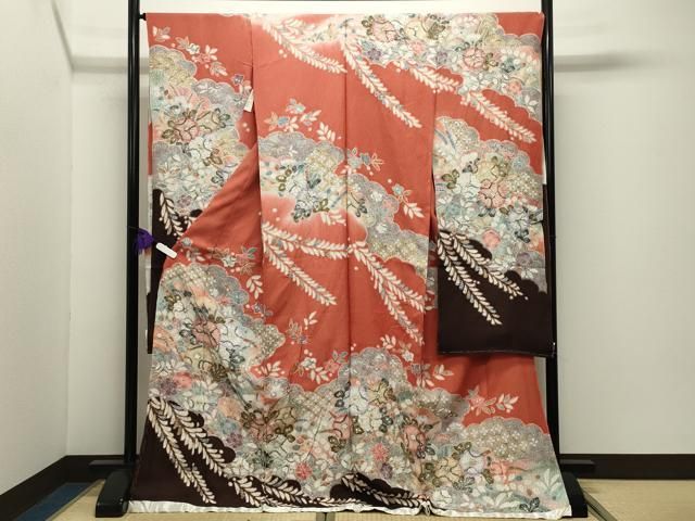 平和屋着物●豪華振袖　辻が花　絞り　金彩　上代45万　仮絵羽　逸品　未使用　CABD9510gh