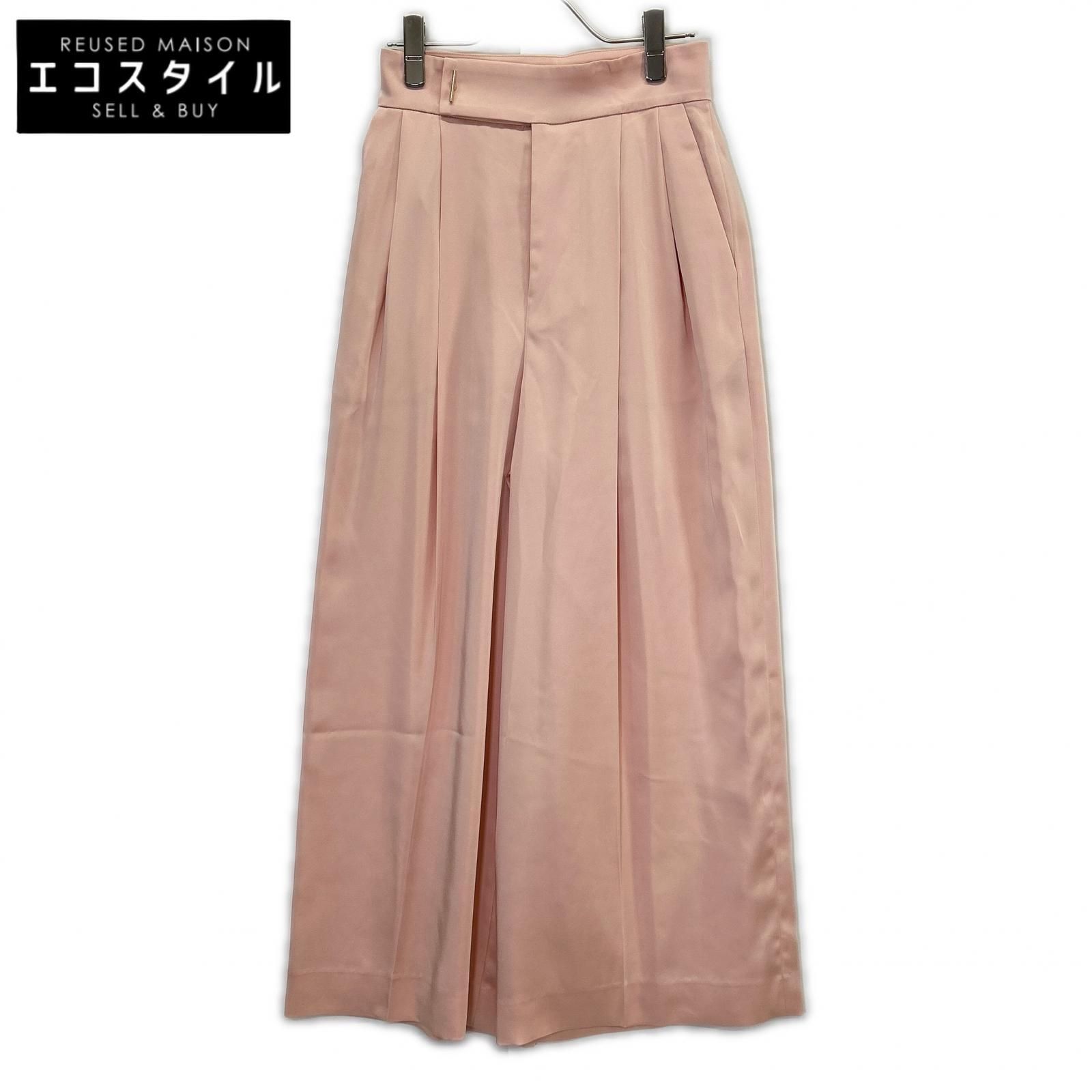 CELFORD セルフォード 25SS CWFP251062 ピンク サテンタックワイドパンツ 36