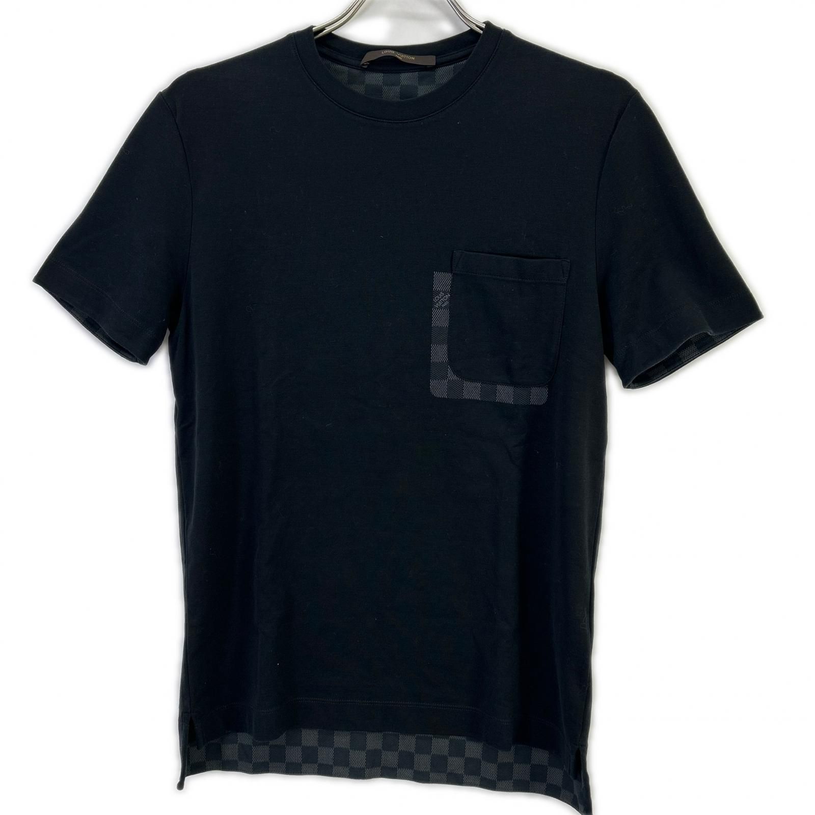 LOUIS VUITTON ルイヴィトン ブラック Tシャツ ダミエポケット - メルカリ