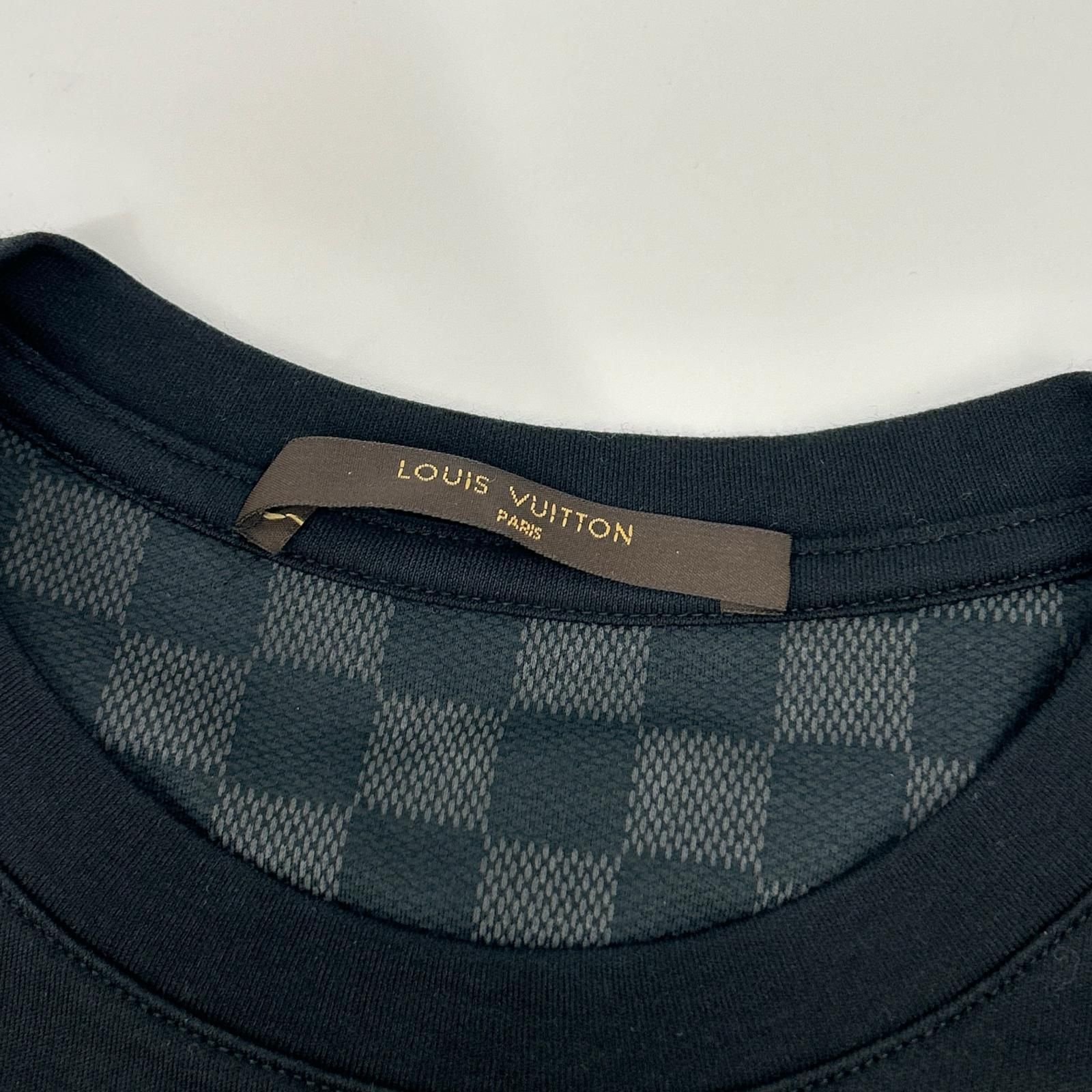 LOUIS VUITTON ルイヴィトン ブラック Tシャツ ダミエポケット - メルカリ