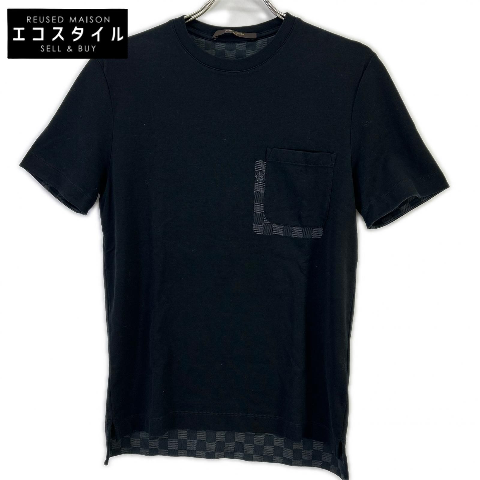 LOUIS VUITTON　ルイヴィトン　ブラック Tシャツ ダミエポケット