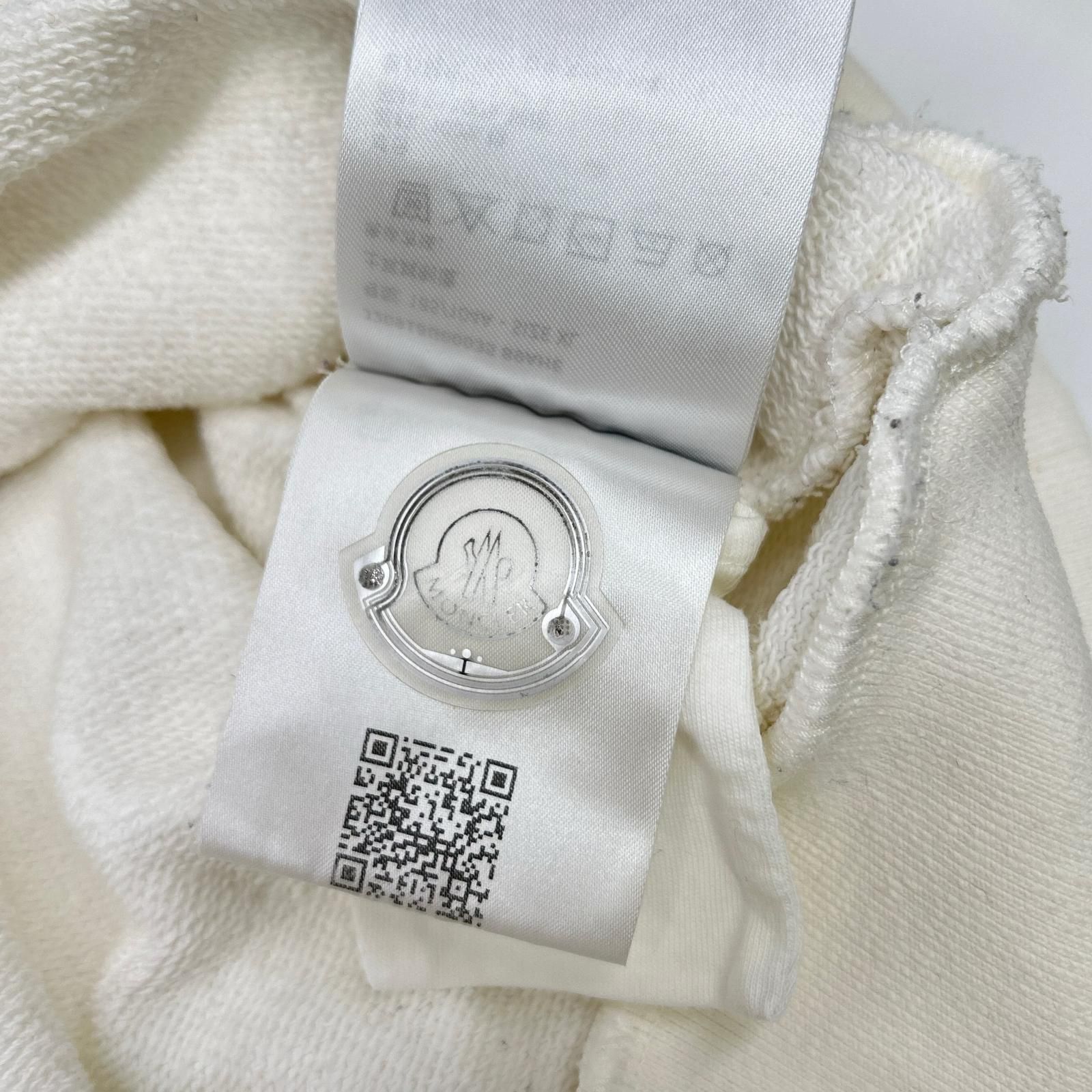 MONCLER モンクレール 24年 ホワイト FELPA ロゴ スウェットシャツ XL 