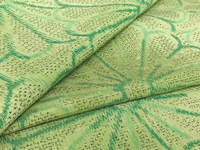 平和屋着物▽上質な紬　単衣　花尽くし文　正絹　逸品　AABH9858jh